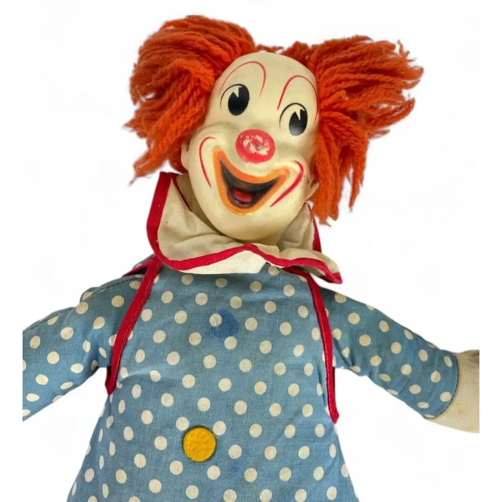 Vintage Bozo The Clown Stuffed Toy Doll 1961 Knickerbocker Larry Harmon 60s 16